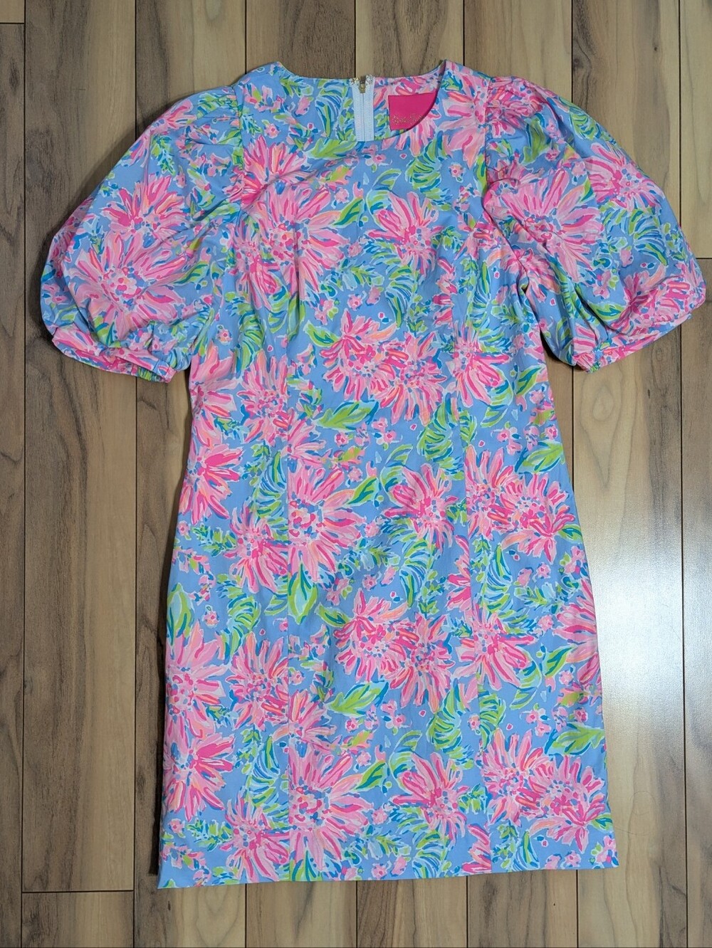 EUC! Lilly Pulitzer Roni Stretch Shift Dress Blue Peri Sunrise Bay Size 4